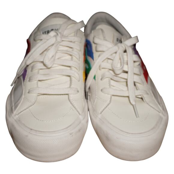 STRAYE Venice Flame Low Top Sneakers White Red Purple Skate Shoes Men’s 11 - Picture 2 of 6